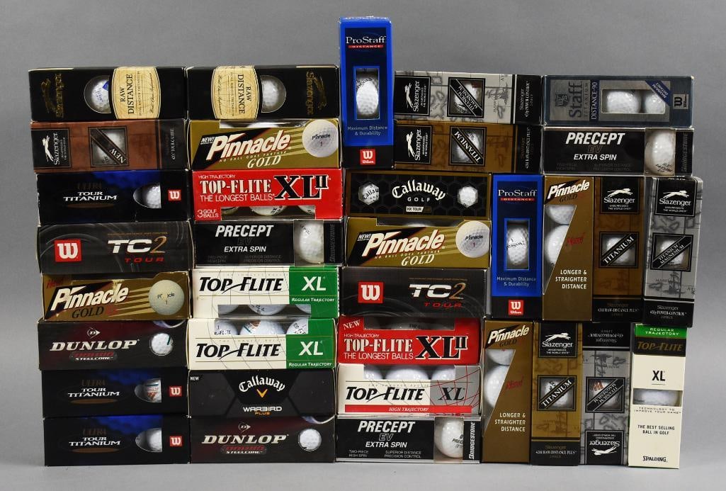 (34) Pinnacle Gold, Top Flite & Dunlop & More Golf Balls-NOS (1 of 2)