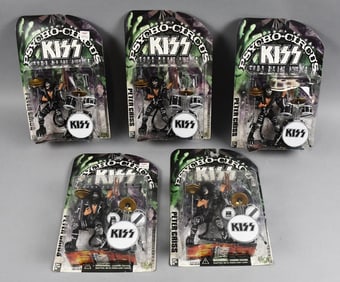 (5) 1998 McFarlane KISS Psycho-Circus Peter Criss-MOC-NOS