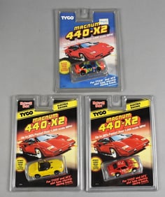 (3) 1994-95 Tyco Magnum 440-X2 Slot Cars MOC-NOS