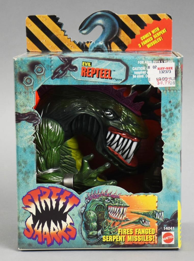 1995 Street Sharks Repteel - MIB-NOS: Lot is a 1995 Mattel Street Sharks Repteel - MIB-NOS. Single owner collection from the largest toy collector on the West Coast.