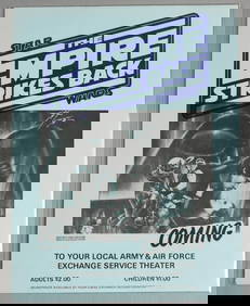 RARE! 1980 Empire Strikes Back Military Base Handbill (1 of 1)
