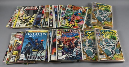 (90) 1990s Marvel & DC Comics Comic Books - Sleeved-Mint