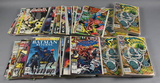 (90) 1990s Marvel & DC Comics Comic Books - Sleeved-Mint (1 of 4)