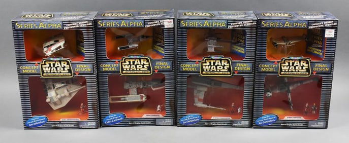 (4) 1996  Star Wars Galoob Micro Machines-Series Alpha-NOS