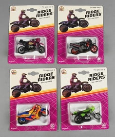 (4) 1993 Ridge Riders Motorcycles  Zylmex Die-Cast-MOC-NOS