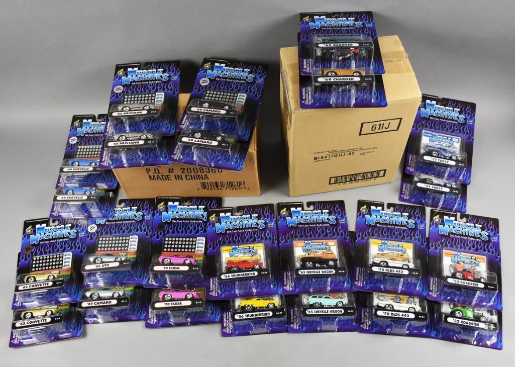 (2) 2000, 2002 Funline Muscle Machines Orig Factory Cases-NOS (1 of 4)