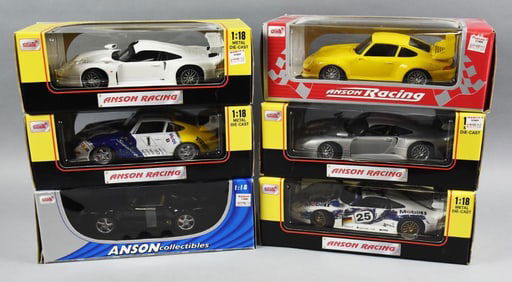 (6) Anson Racing/Collectibles 1:18 Scale Die-Cast-MIB-NOS