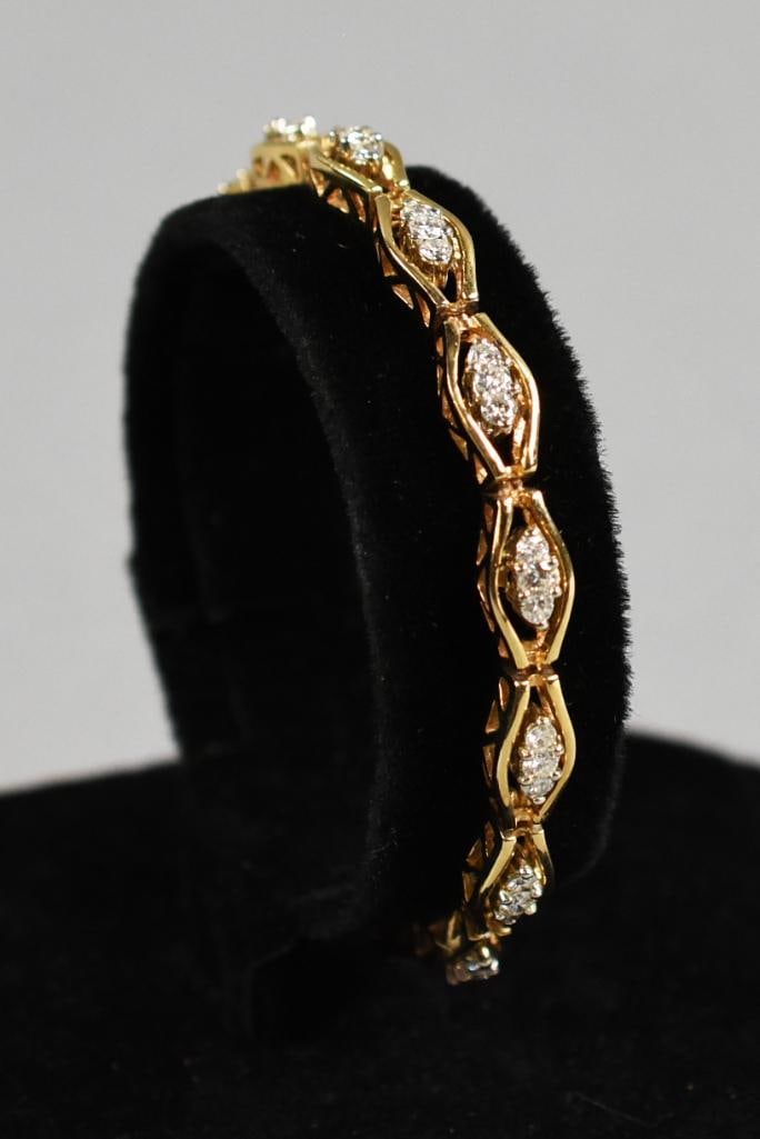 14K Yellow Gold & 1.25 CTTW Diamond Bracelet (1 of 7)
