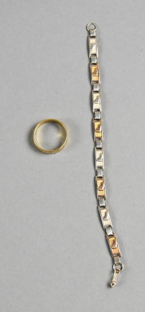 14K Yellow Gold Ring, Sterling/18K Bracelet (1 of 8)