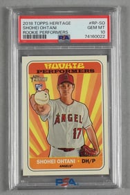 2018 Topps Heritage Shohei Ohtani Rookie PSA Gem MT 10