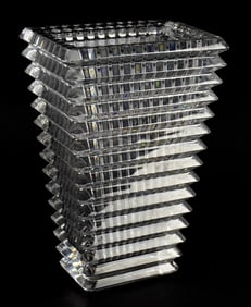 Baccarat Silver Rectangular Eye Vase