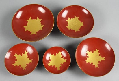 Antique Sino-Japan War Badge of Rising Sun Infantry Sake Cups