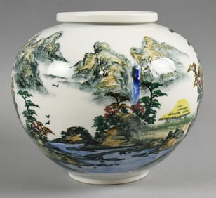 Vintage Japanese Porcelain Kobayashi Vase-Signed
