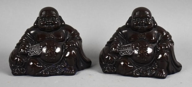 Vintage Imperial Imports Japan Cast Metal Hotei Sulptures