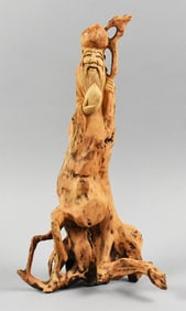 Vintage Chinese Carved Shou Xing Sculpture