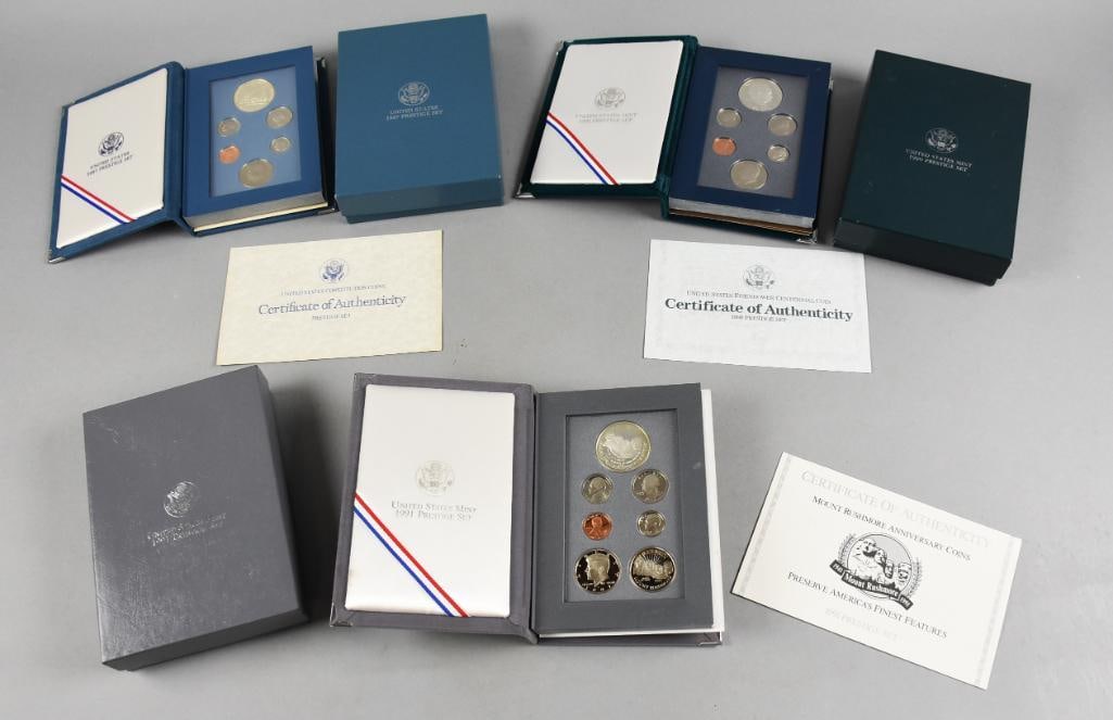 1987, 90 US Mint Prestige Sets-1991 Mt Rushmore Anniversary (1 of 4)