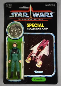 1984 Star Wars Power of the Force A Wing Pilot n 92A Back MOC NOS