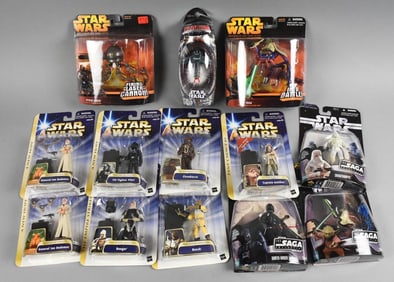 (13) 2000s Hasbro Star Wars Assorted Action Figures-MIP-NOS