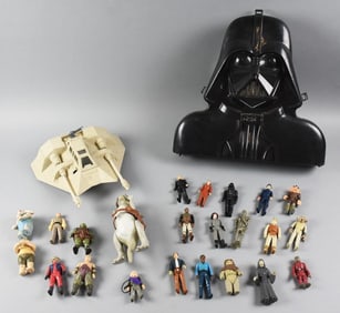 Vtg 70's/80's Star Wars Darth Vader Collector Case 23 Figs