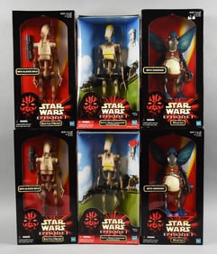 (6) 1999 Star Wars Episode 1 Hasbro Action Figures-MIB-NOS