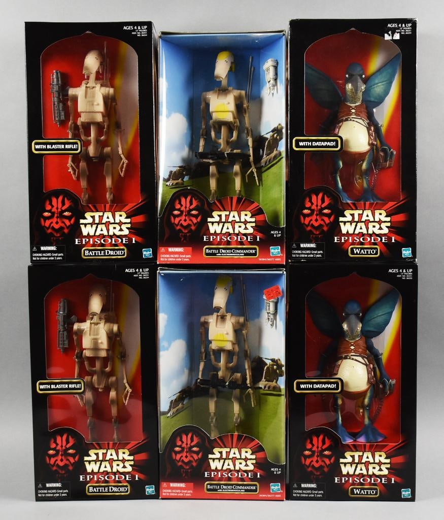 (6) 1999 Star Wars Episode 1 Hasbro  Action Figures-MIB-NOS (1 of 3)