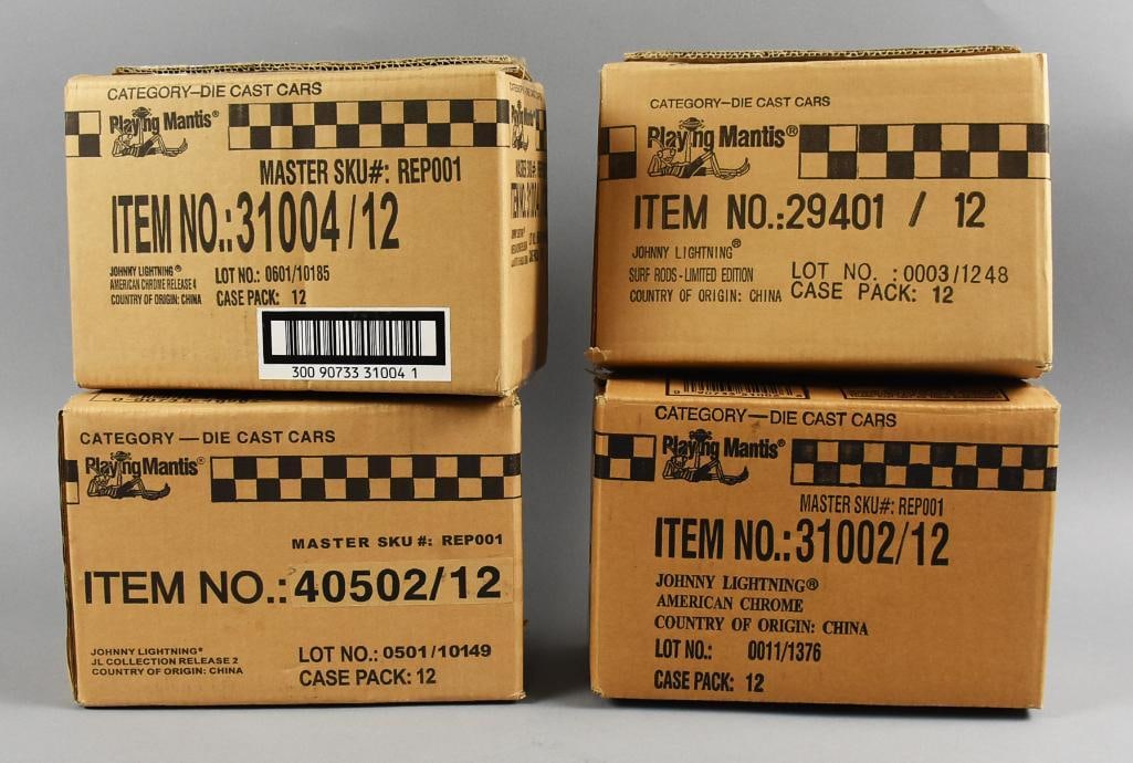 (4) 2000-01 Johnny Lightning Factory Shipping Cases MOC-NOS (1 of 9)