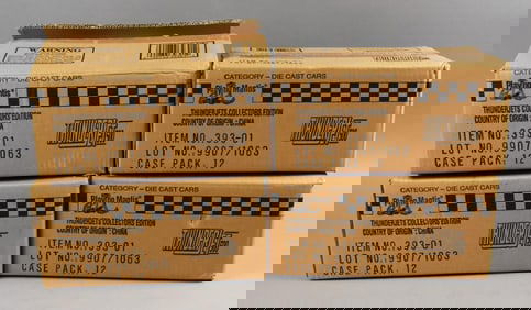 (4) 1999 Johnny Lightning ThunderJets 500 Factory Cases-NOS