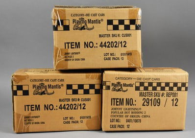 (3) 2000-01 Johnny Lightning Hot Rods Full Factory Cases-NOS