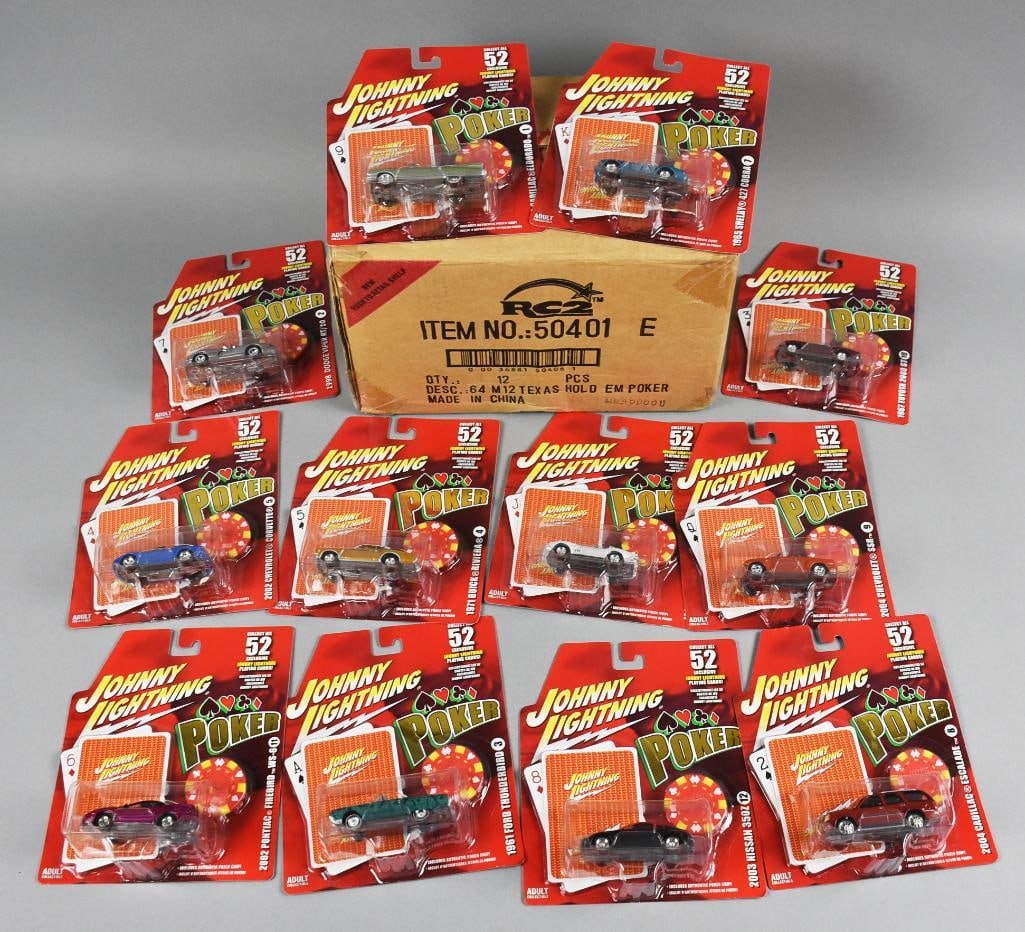(12) 2005 Johnny Lightning Poker Exclusives Die-Cast-MOC-NOS (1 of 5)