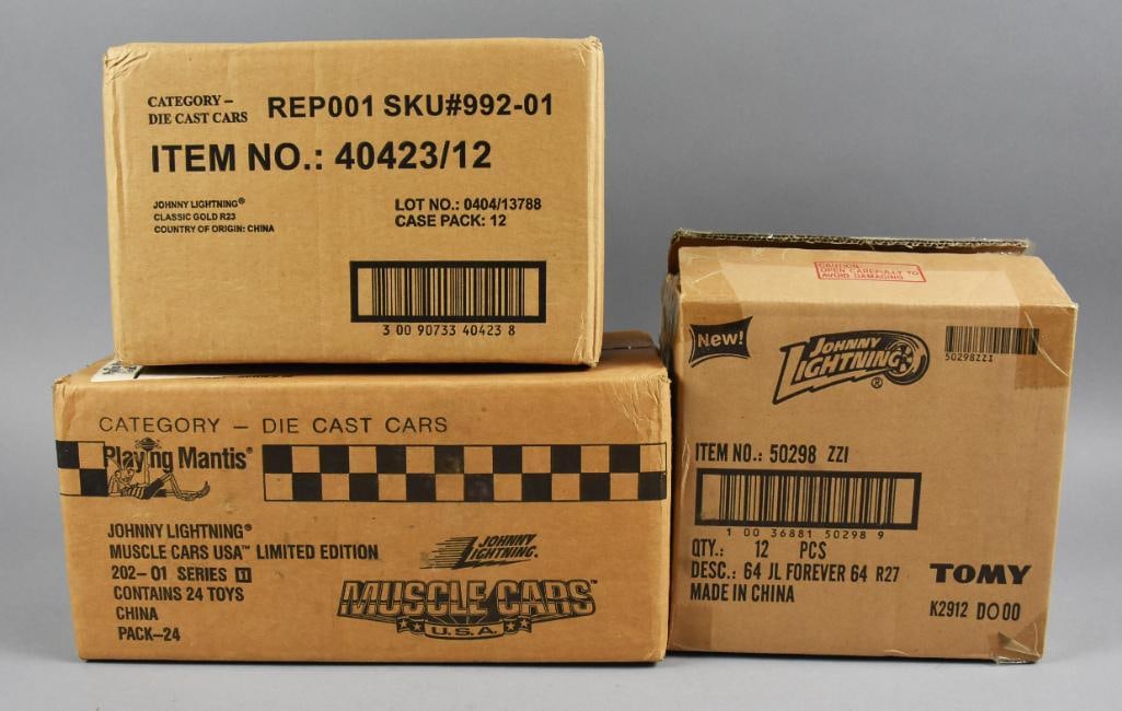 1990s-00s Johnny Lightning Assorted-Factory Cases-One Sealed (1 of 5)