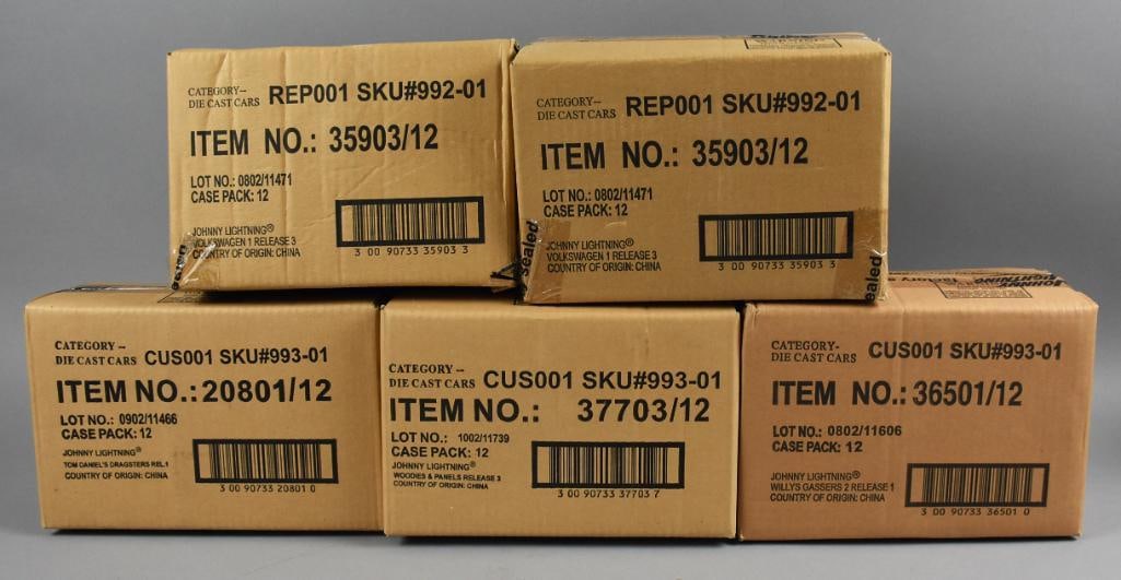 (5) Johnny Lightning Assorted Factory Sealed Cases-NOS (1 of 6)