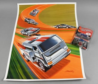 2006 Hot Wheels RedLine Club Ltd Ed Car & Poster-NOS