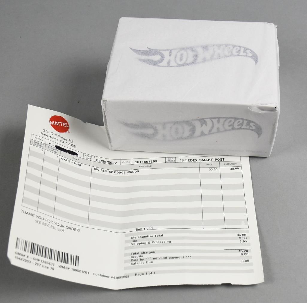 2022  Hot Wheels RLC Exclusive '52 Dodge Wagon-MIB-NOS (1 of 4)