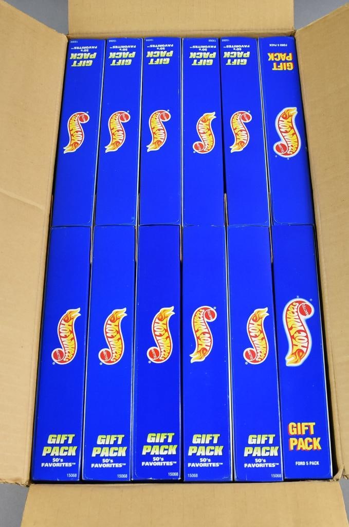 1990s Mattel Hot Wheels 5 Car Packs Factory Case-MOC-NOS (1 of 4)