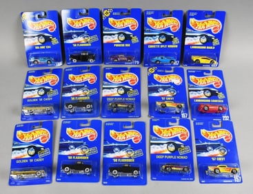 (15) 1990-92 Mattel Hot Wheels Assortment-MOC-NOS