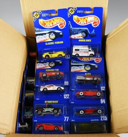 (70) 1990s Mattel Hot Wheels Blue Card Assortment-MOC-NOS