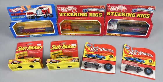 (7) 1980s, 1990s Mattel Hot Wheels Assortment-MOC-NOS