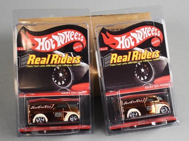 (2) 2013 Mattel Hot Wheels RLC Dairy Delivery Ltd Ed-MOC-NOS