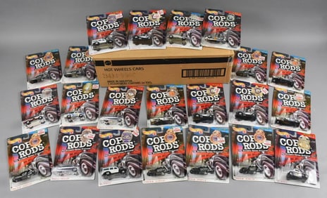 1999 Mattel Hot Wheels Cop Rods Factory Case-MIP-NOS