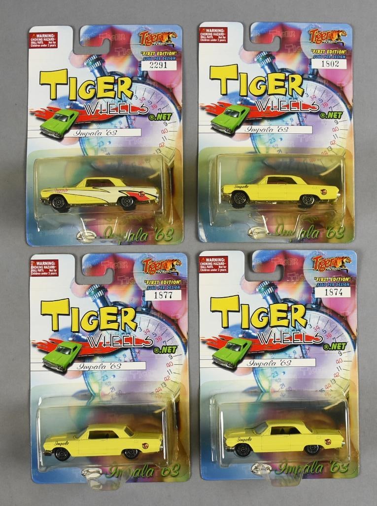 (4) 2000 Tiger Wheels Impala '63 Ltd Ed-MOC-NOS (1 of 2)