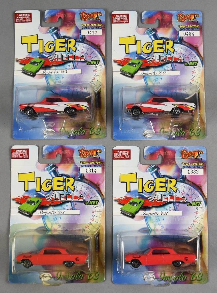 (4) 2000 Tiger Wheels Impala '63 Ltd Ed-MOC-NOS (1 of 2)
