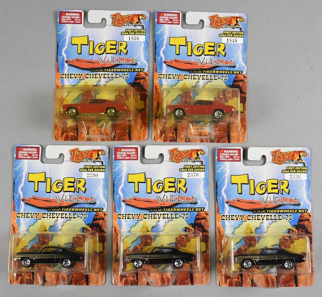 (5) 2000 Tiger Wheels Chevy Chevelle '70 Ltd Ed-MOC-NOS (1 of 2)