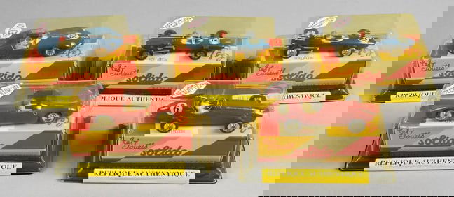 (5) Les Jouets Solido Authentic Replicas Die-Cas Cars MIP-NOS