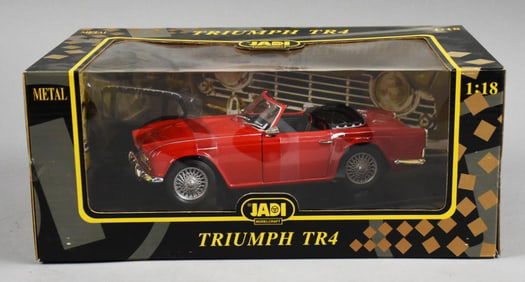 Jadi Modelcraft Triumph TR4 1:18 Scale-Red - MIB-NOS