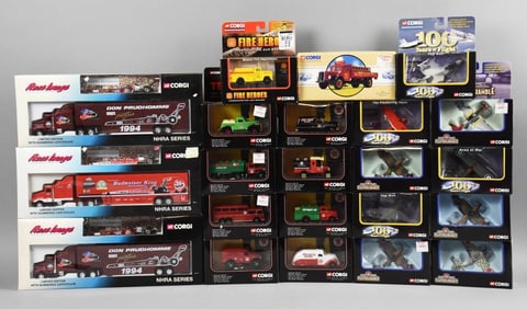 (22) 1990s-00s Corgi, Assorted Planes, Cars & Trucks-MIP-NOS