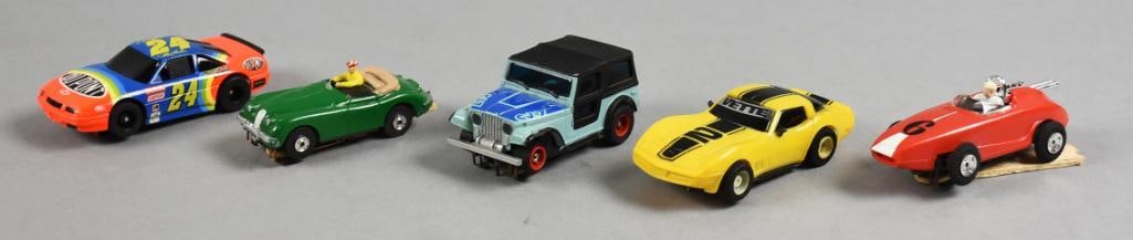 (5) Vintage Tyco, Aurora A/FX Slot Cars Loose (1 of 5)