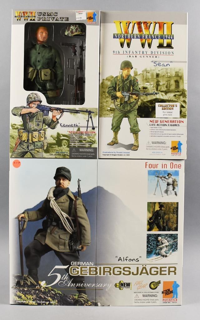 (3) 2000s Dragon Models WWII 12" Action Figures-MIB-NOS (1 of 4)