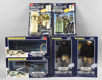 (6) 1990s-00s Soldiers of the World Figures & Gear-MIP-NOS