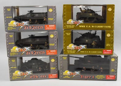(6) 2001 21st Century Toys Ultimate Soldier Tanks-MIB-NOS