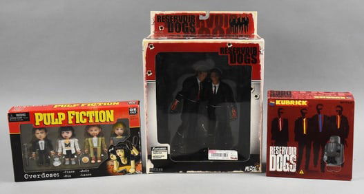 (3) 2000s Pulp Fiction Reservoir Dogs Action Figures-MIB-NOS